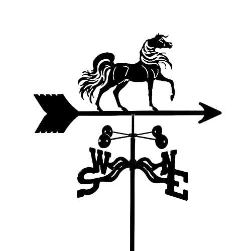 EICOFF Wetterfahne, Arabisches Pferd, Dachmontage, Edelstahl, Windrichtungsanzeiger, Wetterhahn, Metallhalterung für den Außenbereich, Garten- und Hofdekoration EICOFF Wetterfahne, Arabisches Pferd, Dachmontage, Edelstahl, Windrichtungsanzeiger, Wetterhahn, Metallhalterung für den Außenbereich, Garten- und Hofdekoration