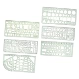 Modèle - les règles géométriques sont idéales pour le bureau, l'école, la maison, les coffrages de construction, les modèles de dessin, elles conviennent aux personnes de âges, les règles géométriques de mesure