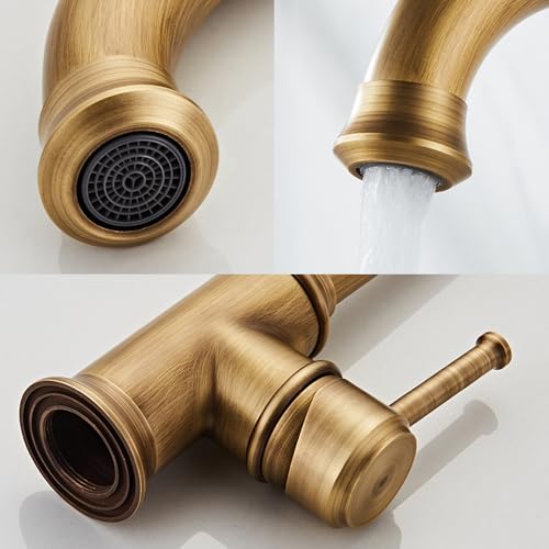Robinet de cuisine haut de gamme or avec mitigeur pull-down et douchette à commande unique