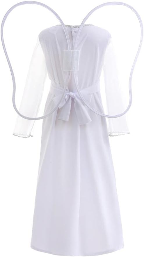 Dressy Daisy White Angel Halloween Costume Fancy Dress Up Set with Wings and Halo for Toddler Girls Little Kids (S, M, L, XL)