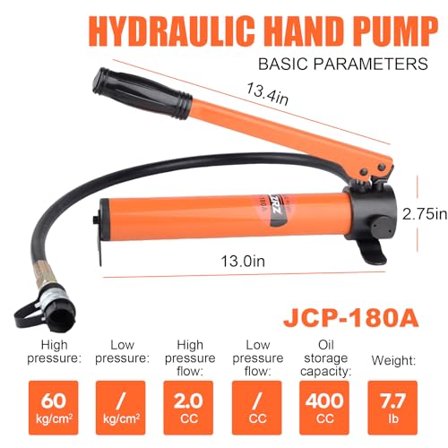 Image of HZLZRZ CP-180 Hydraulic Pump Hand Operated Pump Hydraulic Hand Pump Manual Pump for Porta Power and Jack (1000psi) (HZ-180)