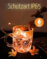 Halloween LED Lichterkette, 10M 100LED Orange Lichterketten, USB-betriebene, Herbst lichterkette IP65 Wasserdichte für außen/innen, kürbis Dach Fenster Party – Ansicht 4