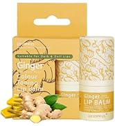Herbbies Ginger Lip Balm - Natural Soothing by Ginger Herb, For Itchy Lips & Lip Hyperpigmentatio...