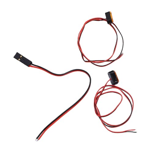 Drfeify LED Toy Car Lights, RC Cars Warning Light with Heat Shrink Tubing for RC Vehicles (Orange)