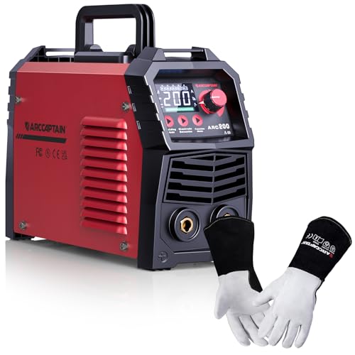 Image of ARCCAPTAIN 200A Stick/Lift TIG Welder with Torch and Soft Goat Grain TIG Welding Gloves