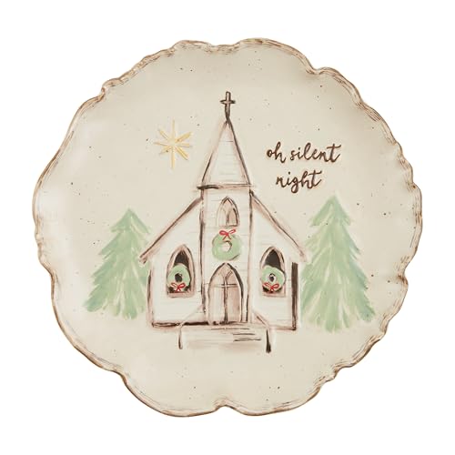 Mud Pie Round Church Platter; 12" dia by Mud Pie - Used condition - US$19.13