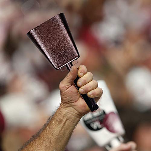 7 In. Steel Cowbell/Noise Makers With Handles. Cheering Bell For Sporting, Football Games, Events. Large Solid School Hand Bells. Cowbells. Percussion Musical Instrument. Cow Bell Alarm (Copper) #TOP3