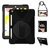 Rantice iPad 9th/8th/7th Generation Case for Kids, Heavy Duty Rugged Shockproof Drop Protection Cover with 360 Stand, Pen Holder & Hand Strap & Shoulder Strap for iPad 9th/8th/7th Gen 10.2 inch