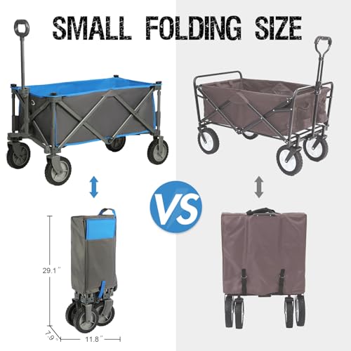 Portal Collapsible Wagon Cart, Heavy Duty Foldable Wagons Carts with Wheels, Folding Utility Wagon for Camping, Shopping, Garden, Sports, Beach by Portal - Image 6