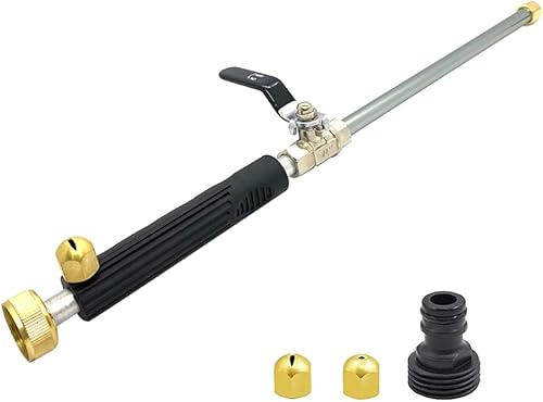 Foneso Varita de alta presión para lavadora eléctrica extensible para manguera de jardín rociador de riego con punta de pulverización de chorro y