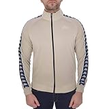 Kappa Herren 222 Banda Anniston Slim Fit Trainingsjacke - Weiß Knochen/Marineblau, S