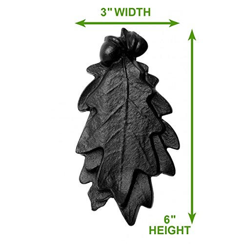 Renovators Supply Manufacturing Oak Leaf Door Knocker Cast Iron RSF Finish 6 Inch Rustic Front Door Hardware with Mounting Screws by Renovators Supply Manufacturing - Used condition - Image 6