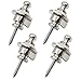 Wolfride 4PCS Guitar Strap Lock Buttons Silver Quick Release Guitar Strap Buttons