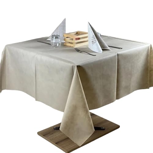 GM 20 Tovaglie in TNT idrorepellenti Tessuto non Tessuto 150x150cm Colore SABBIA, coprimacchia impermeabili ideali per la ristorazione, feste, Natale, compleanni, battesimi, vari colori