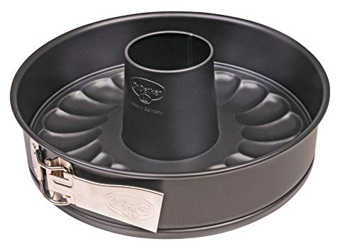 Foto von Dr. Oetker Springform mit Flach- und Rohrboden Ø 26 cm, Kuchenform aus Stahl mit Antihaftbeschichtung, Backform aus veredeltem Schwarzblech, Menge: 1 Stück