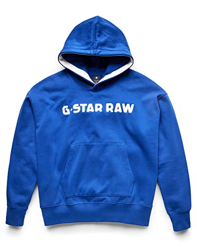 G-Star Raw Unisex Embro Hoodie, Suéter, Hombre, Azul Hudson Blue D21689-A975-1855 , M