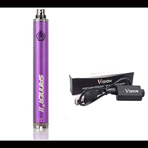 Vitavap' - Pack Vapros Spinner 2 avec chargeur USB Vision Spinner 2 | VIOLET | Version 2022 - Sans tabac ni nicotine