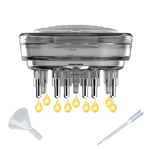 Novel Scalp Applicator Comb,Hair Scalp Applicator,Hair Root Treatment Applicator,Hair Brush Apply to Various Brands Hair Groth Serum Oil With Thinning Hair and Hair loss(Black Transparent)