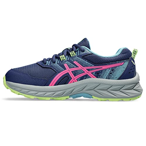 ASICS Kid's PRE Venture 9 Grade School Running Shoes, 4.5, DEEP Ocean/HOT Pink