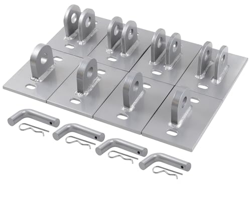 Stationary Dock Connector Hinge Kit,Floating Dock Hinges Hardware Brackets,Heavy-Duty Boat Dock Hinges Kit, Male & Female T Style Corner Hinge Dock Parts Connect Ramp to Floating Dock- 4 Pack