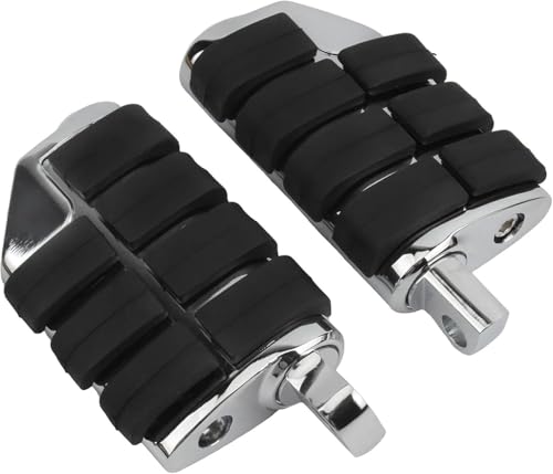 Repose-pieds moto ergonomiques argentés pour le confort sur Iron XL 883 et Dyna