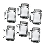 IWOWHERO 6 Stück Kleine Cocktailgläser aus Glas Kreative Mini bar Trinkbecher für Whisky Likör Spirituosen Stabiler Stand für Haushalt und Party