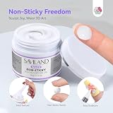Saviland Solid Builder Gel: 60 g stałego, nieprzywierającego, białego kleju do paznokci, żel do zdobienia 3D z zestawem narzędzi i 2 chromowanymi pyłkami do tipsów, przedłużania paznokci DIY