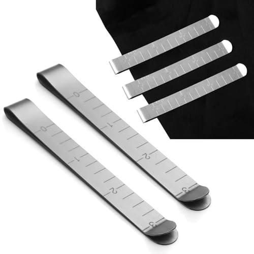 Dreamil Nähen Hem Clip,20 Stück Nähklammern Edelstahl,Stoff-Clips,Hemming Clips,Nähen Messlineal,Saummarker Nähbedarf und Zubehör(7.5 cm)