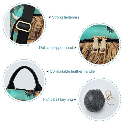 Image of ALAZA Highland Cow Butterfly Rose Trips Hiking Camping Rucksack Pack for Women