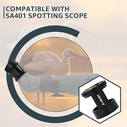 Svbony Sa407 Camera Adapter For Spotting Scopes, Spotting Scope Camera Adapter Lightweight And Durable Aluminum Alloy, Compatible With Sa401 Spotting Scope For Bird Watching Wildlife Scenery #TOP1