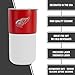 Rico Industries NHL Detroit Red Wings 16 oz Ceramic Tumbler with Silicone Grip, Deep Laser Engraved, Two-Tone Team Colored Design with Slide Lid, Travel Coffee Mug, Matte Glaze