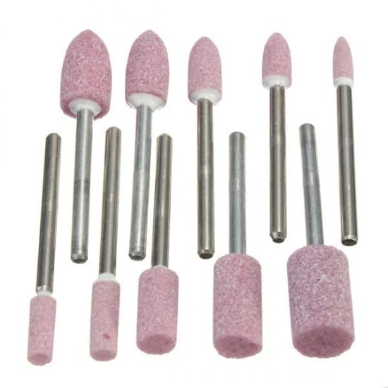 10pcs Abrasive Mounted Stone Rotary Tool 1/8 Shank for DIY Grinding
