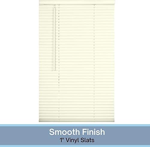 Lotus & Windoware Cordless 1" Vinyl Mini Blind 22" Wide X 36" Long, Alabaster (Mlx2236Al) #TOP3