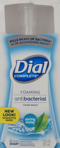 Image of Dial Antibacterial Foaming Hand Wash, Spring Water, 7.5 fl oz (Pack of 2)