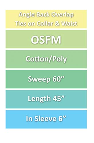 Personal Touch Unisex Hospital Patient Angle Back Overlap Ties at Neck & Waist Gown Snowflake Print- One Size Pack of 4 - Thumbnail 5