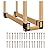 Zhitaoxun 4 Pack Firewood Log Storage Rack Bracket,Indoor Outdoor Adjustable Heavy Duty Powder Coated Steel Holder,Fireplace Wood Storage, Log Holder