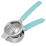 U-Taste 18/8 Stainless Steel Lemon Squeezer with 13 Holes and Non-slip Silicone Handle, Large...