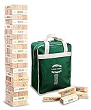 Giant Tumble Tower - Jaques de Londres - Incluye bolsa de lona. Grandes juegos de jardín para adultos y juguetes para niños. Juguetes de madera de Tumble Tower de mayor y menor tamaño disponibles.