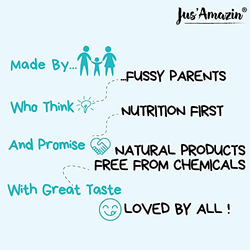 Image of Jus' Amazin Creamy Almond Butter - Unsweetened (325 G)|25% Protein|Only Whole Almonds (100% Pure)|Zero Additives|Keto|Plant Based Nutrition|Clean Nutrition