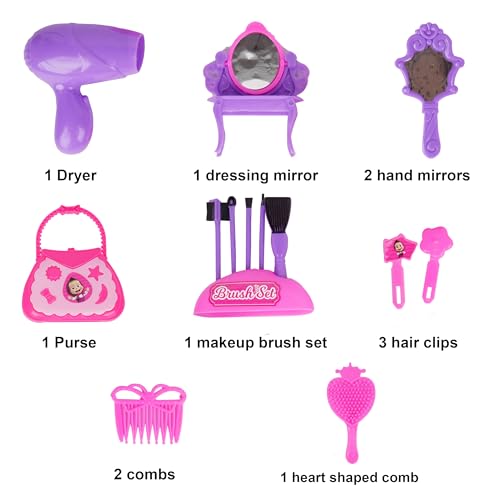 Image of Asian Masha Bear Dress Up & Makeup Kit - Kids Cosmetic Play Set for Girls | Pretend Makeup, Jewelry & Dress-Up Fun | Ages 3+