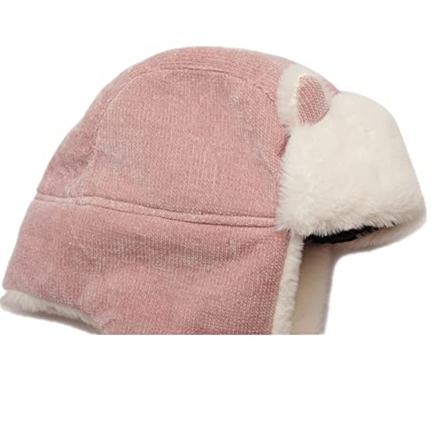 Girl Kids Trapper Hat Winter Earflap Hat Fleece Ushanka Caps with Cat Ears Cute Fur Cap for 8-14 Ski Cap4