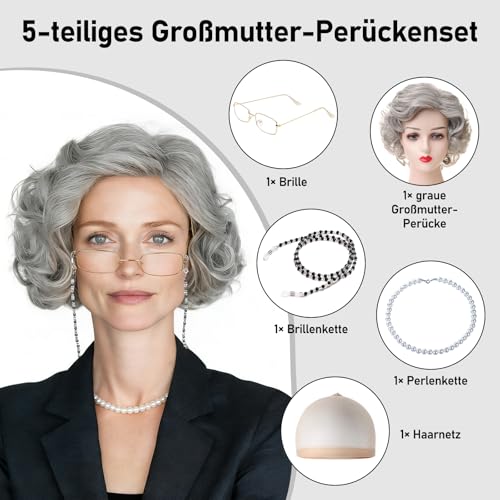 Feithmonic Zestaw peruki babci