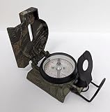Cammenga Official Phosphorescent Lensatic Compass C27- Camouflage. Accurate Waterproof Hand Held Com