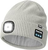 USB RECHARGEABLE ET BLUETOOTH:Ce bonnet lumineux LED est équipé de 4 ampoules LED intégrées. Il se retire et se recharge facilement en appuyant légèrement dessus. Débranchez le cache du port USB et branchez le connecteur USB sur une prise USB. Retirez l'appareil Bluetooth situé à l'arrière du bonnet. Un câble de chargement USB est inclus dans le sac d'emballage pour faciliter le chargement.