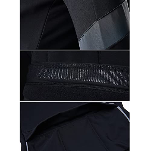 Chaqueta térmica ciclismo con doble capa, negro, XX-Large miniatura 2