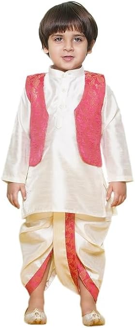 AJ DEZINES Kids Printed Kurta Dhoti Set for Boys Indian Traditional Party Wear Bollywood Style Wedding Dress 1933-$P
