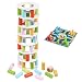 Produktbild Jacootoys Stapelspiel Aus Holz Wackelturm Bausteine Turmspiel Stapelturm Brettspiel Kinderspielzeug Geschenk für Kinder Erwachsene 48 Stück