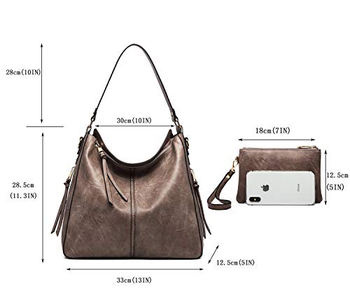 Image of Women Tote Bag Handbags PU Leather Fashion Hobo Shoulder Bags with Adjustable Shoulder Strap