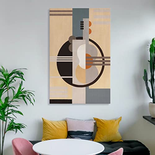 Spanish Abstract Poster Guitar And Piano Cubism Abstract Geometric Poster Print Artwork Abstract Pos Canvas Painting Posters And Prints Wall Art Pictures For Living Room Bedroom Decor 08X12Inch(20X30 #TOP5