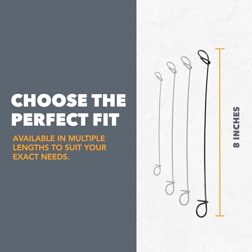 Rebar Reinforcing Mesh Loop Ties 1,000 8" | Heavy-Duty Metal Double Loop Rebar Ties for Concrete, Rust-Resistant Reinforcing Bar Ties, Twist Wire Ties for Potato Bags & Garden Fences